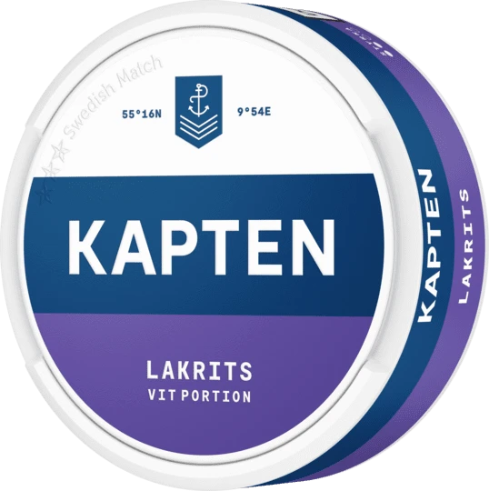 Kapten Lakrits Vit Portion