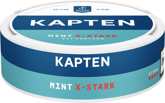 Kapten Mint Vit Portion Extra Stark