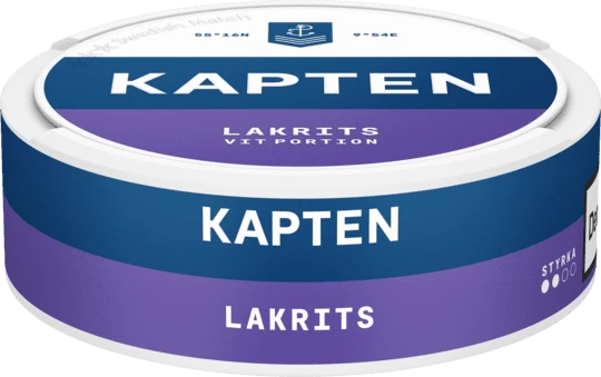Kapten Lakrits Vit Portion