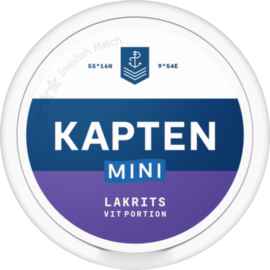 Kapten Lakrits Vit Portion Mini