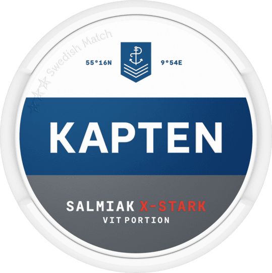 Kapten Salmiak Vit Portion Extra Stark