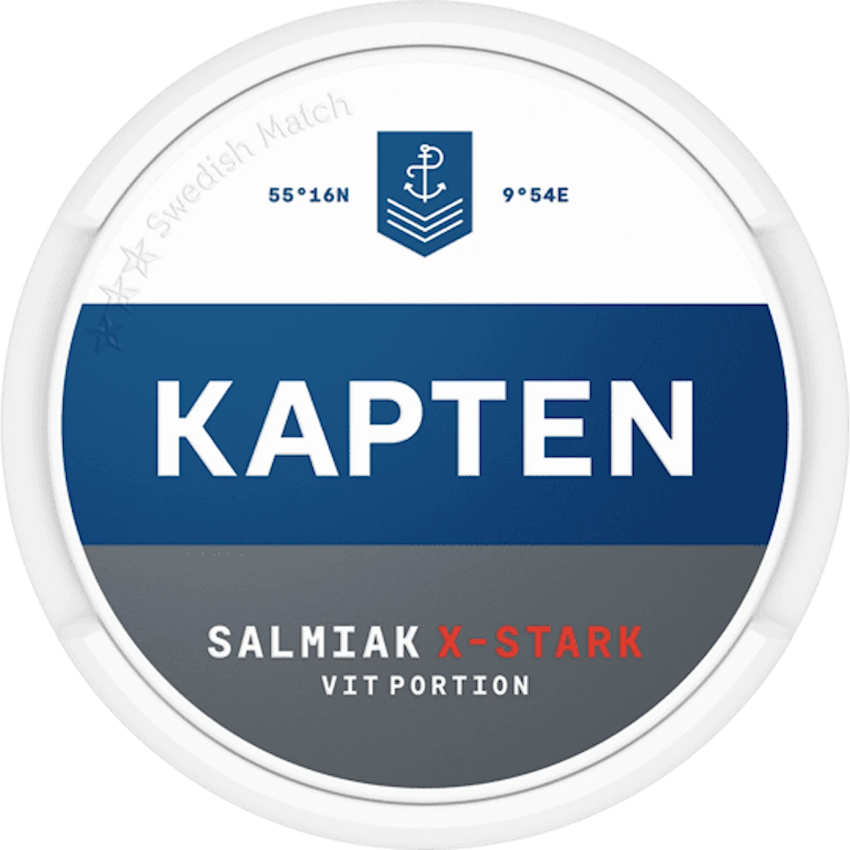 Kapten Salmiak Vit Portion Extra Stark