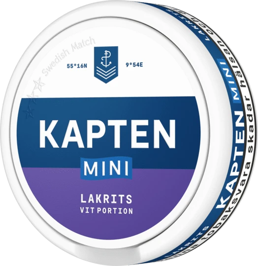 Kapten Lakrits Vit Portion Mini