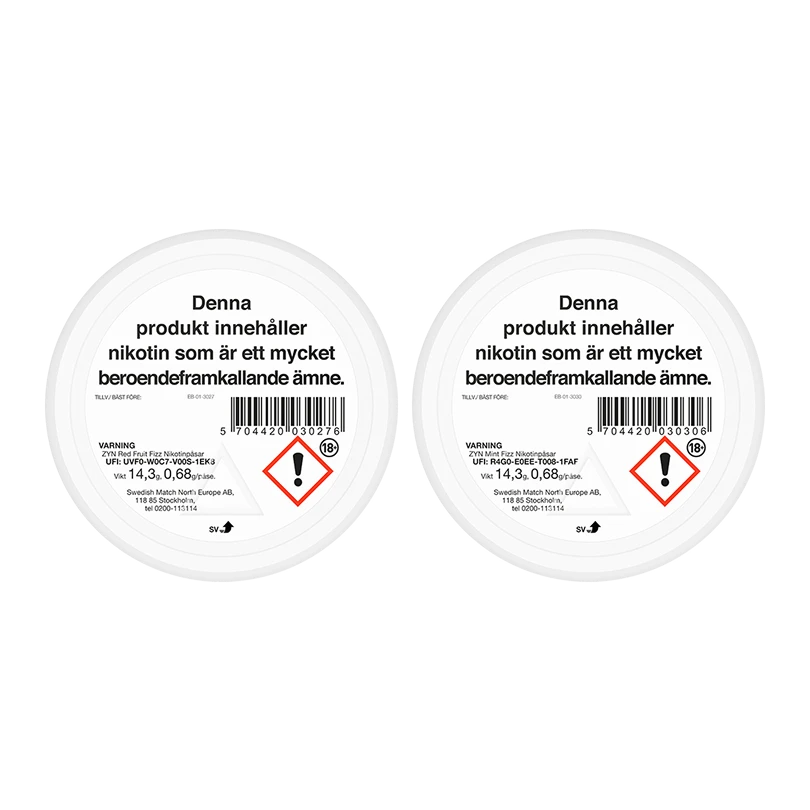 ZYN Red Fruit Fizz & ZYN Mint Fizz Mixpaket Strong