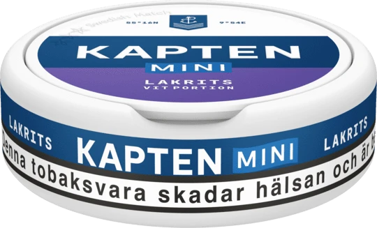 Kapten Lakrits Vit Portion Mini